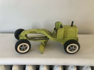Green 1950 Vintage Mighty Tonka Scraper Earth Mover Toy Heavy Equipment Tractor