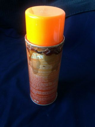 Vintage 1971 Wet Paint Squeeze Me Orange 13 Oz Spray Paint Canister 2
