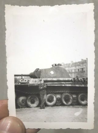 Wwii Germany Pzkfw V Ko Panther - France Paris Detail (private) Photo - Rrr