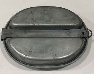 Early Wwii Ww2 Ww Ii Us Military Army 1942 Leyse Mess Kit Tin Meat Can Two Part