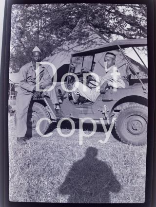 Us Army Soldier African American Wwii Negative Photo Unpublished 2 1/4 X 3 1/4