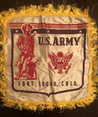 Fort Logan Colorado U S Army Vintage Wwii Pillow Cover Sham Military