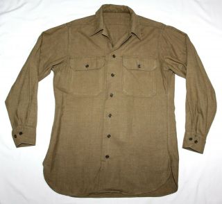 Wwii Mustard Color Wool Combat Field Shirt