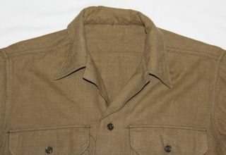 WWII MUSTARD COLOR WOOL COMBAT FIELD SHIRT 2