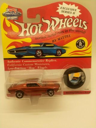 Vintage Hot Wheels Redline Custom Mustang Orange