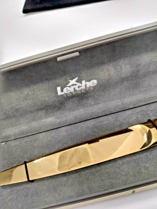 Vintage Lerche Solingen Gold Plated Germany Letter Opener in Case 2