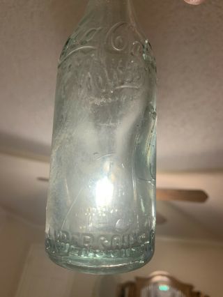 Straight Sided Coca - Cola Embossed Blue Soda Bottle Anderson,  Sc South Carolina