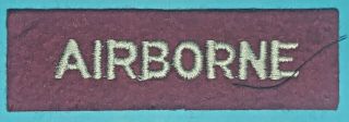 World War 2,  British Airborne Shoulder Title,  Emb.  On Felt,  Exc.  Cond. ,  8