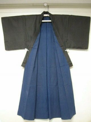 Japanese Kimono Silk Men ' s BROWNi (MKI235) 2
