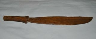 Vintage Wood Wooden Knife Letter Opener Hand Carved Hand Made 8 3/4 "