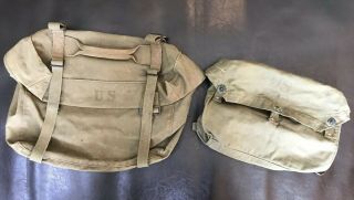 Vintage Military Canvas Bags,  Wwii Korea War,  Nap Sacks,  Service Mask Bags