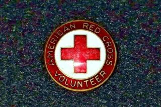 Ww2 Era Us American Red Cross Arc Service Pin Back 