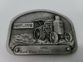 1992 Pewter Oliver Tractor Hart - Parr Oliver Collector Belt Buckle Limited