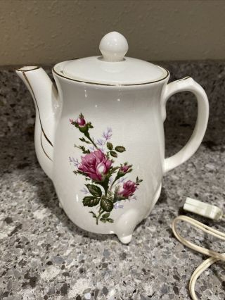 Vintage Royal Rose Ceramic Electric Japan Coffee Pot 2