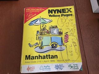 Manhattan Nynex Yellow Pages 1996 - 1997