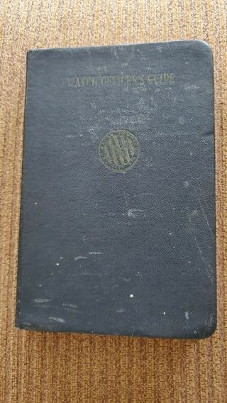 1941 Wwii Navy Book Watch Officers Guide
