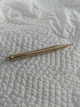 Vintage Sheaffer Gold Filled Mechanical Ring Top Chatelaine Pencil