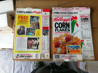 Two 1984 Michael Jackson Kelloggs Cereal Empty Box (jackson 5)