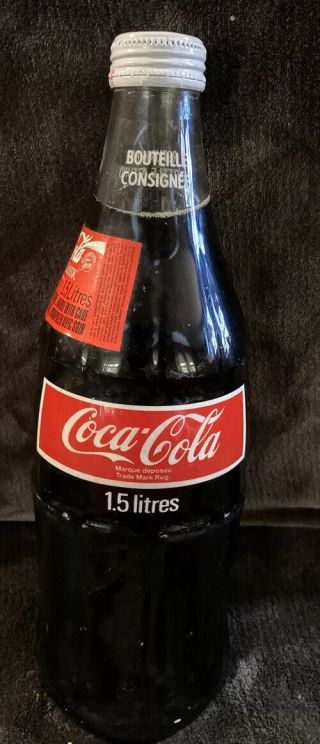 Vintage Coca Cola 1.  5 Liter Glass Bottle Rare Never Opened