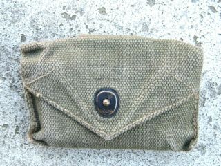 Wwii Us Army Military Carlisle First Aid Bandage Pouch 1944 Vintage