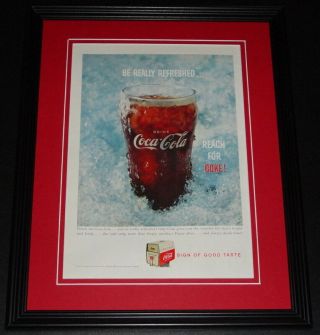 1959 Coca Cola Reach For Coke 11x14 Framed Vintage Advertisement