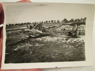 Photo Destroyed German Luftwaffe Twin Engine Aircraft - Print