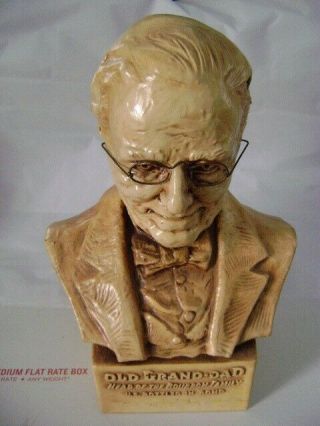 Vintage Old Grand - Dad Head Of The Bourbon Family Bust Figure W/ Glasses
