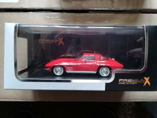 Premium X Chevrolet Corvette C2 Sting Ray Sport Coupe 1964 Red Boxed