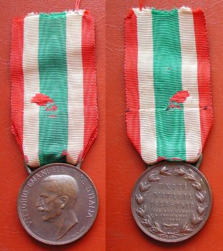 Italian Bronze Italian Unity Medal After 1st World War 1848/18 Anmvcg 2