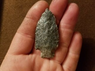 Authentic Arrowhead Blue And White Speckled In Color Measuring In At 2 " Long