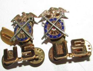 Ww2 Quartermaster Corps Officers Collar Insignia Us Army