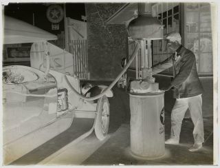 1920s NYC Early Texaco Gas Station Dapper Attendant Glass Photo Camera Negative 3