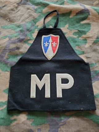 Wwii Us Army European Theater Of Operations Military Police Mp Brassard