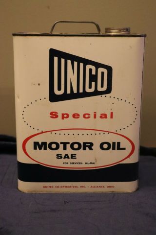 Unico Special Motor Oil 2 Gallon Can - Vintage