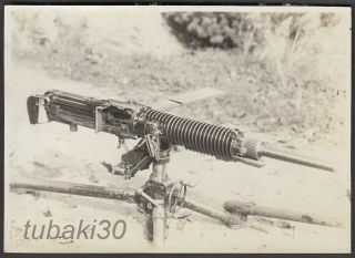 Tu8 Ww2 Japan Army Photo Type 92 Heavy Machine Gun 1939