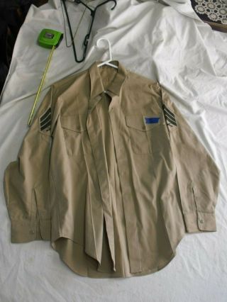 Wwii Us Army Khaki Shirt 15 - 1/2 X 33