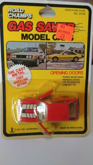 Vintage Road Champs 1978 - 80 Chevy Chevette In Red Carded 1/64