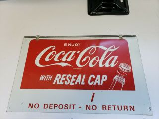 Coca Cola Vintage Sign.  Double Sided.