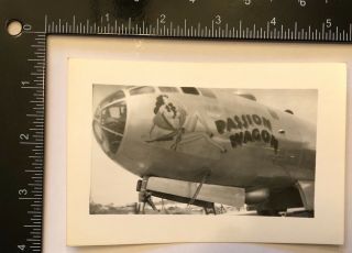Wwii Photo Us Army Air Force Aaf 73rd Bomb Wing B - 29 Nose Art Saipan Passion Wag