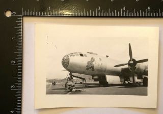 Wwii Photo Us Army Air Force Aaf 73rd Bomb Wing B - 29 Nose Art Saipan Big Stick