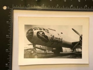 Wwii Photo Us Army Air Force Aaf 73rd Bomb Wing B - 29 Nose Art Saipan Constant Ny