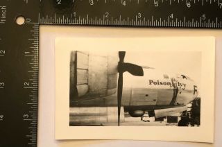 Wwii Photo Us Army Air Force Aaf 73rd Bomb Wing B - 29 Nose Art Saipan Poison Ivy