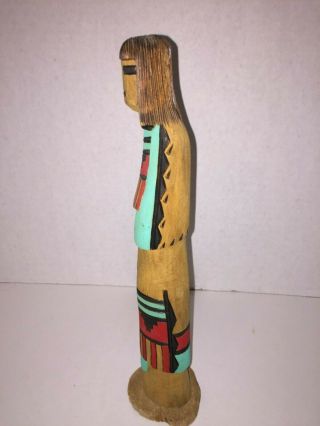 Navajo Shalako Long Hair Custom Carving (Heyena) by L.  H.  11.  5 inches 2