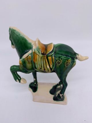 Chinese Sancai Glazed Tang Dynasty Style War Horse Flambe Drip Glaze Figurine 5 