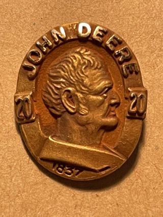 Vintage John Deere 20 Years Service Employee 10k Gold Lapel Pin Reward Est.  1837