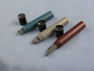 Vintage De La Rue Onoto Propelling Pencil Leads Spares Refills 1.  18mm X3