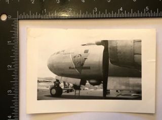 Wwii Photo Us Army Air Force Aaf 73rd Bomb Wing B - 29 Nose Art Saipan Tittmouse