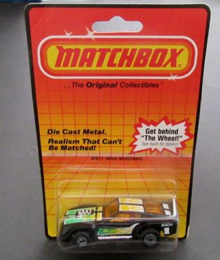 Vintage Matchbox Superfast 11 Imsa Mach 1 Ford Mustang Momc Factory Wheel Error