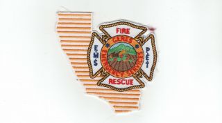 Ceres Ca Fire Rescue Patch,  Cut Edge, .