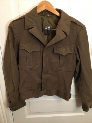 Ww2 Us Army Wool Ike Jacket Dated Dec 15 1944 Size 36r Merit Clothing No Patches